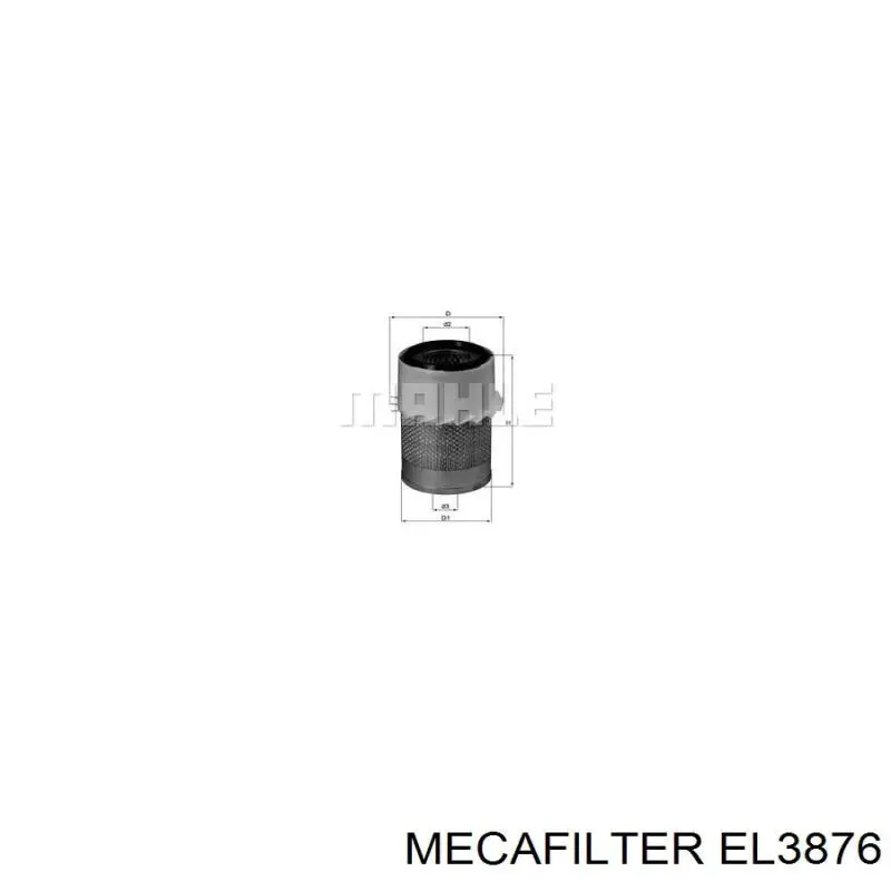 Купить EL3876 Mecafilter Автомобильный фильтр воздуха