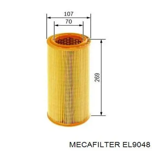 Элемент воздушного фильтра Mecafilter EL9048 цена, от 5.26 USD