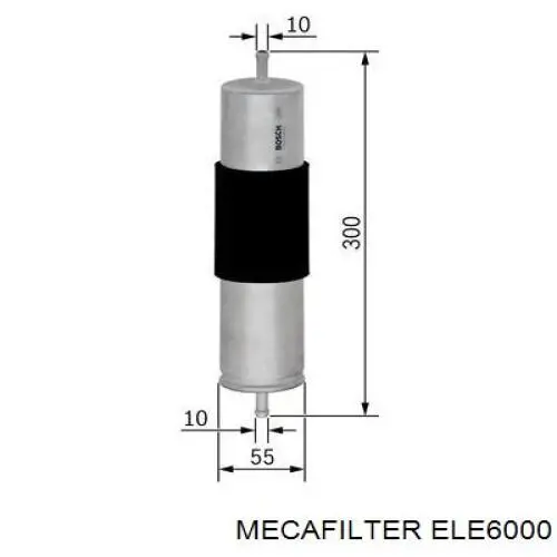 Filtro combustible ELE6000 Mecafilter