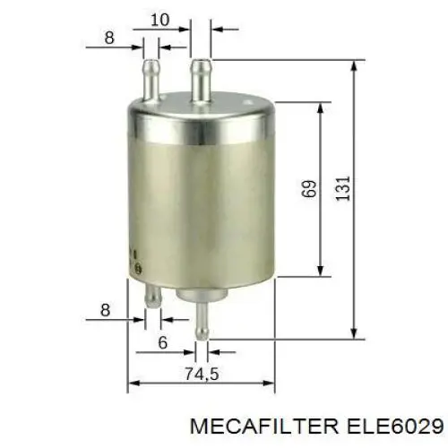 ELE6029 Mecafilter Фильтр топлива