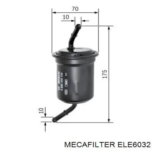 ELE6032 Mecafilter Фильтр топлива