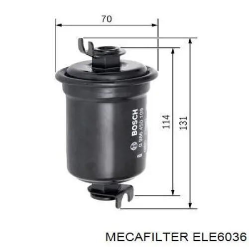 Filtro combustible ELE6036 Mecafilter