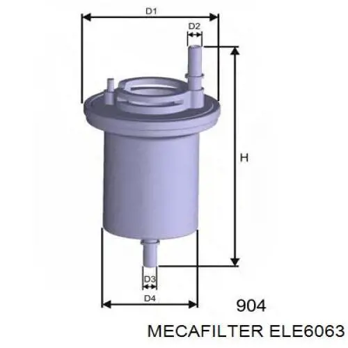 Купить ELE6063 Mecafilter Фильтр-отстойник топлива грубой очистки