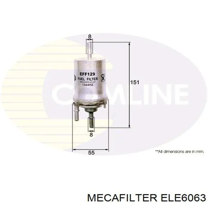 Фильтр топливный Mecafilter ELE6063