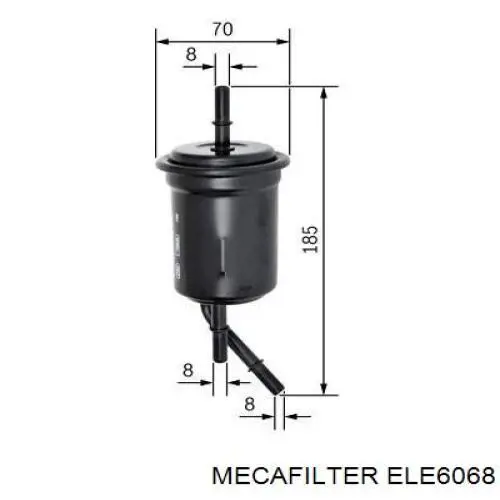 ELE6068 Mecafilter топливный фильтр