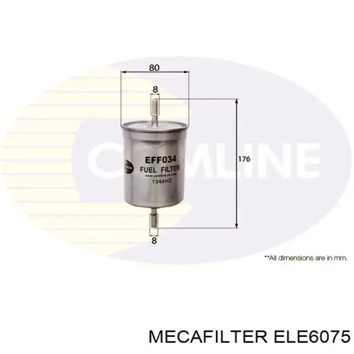 Filtro combustible ELE6075 Mecafilter