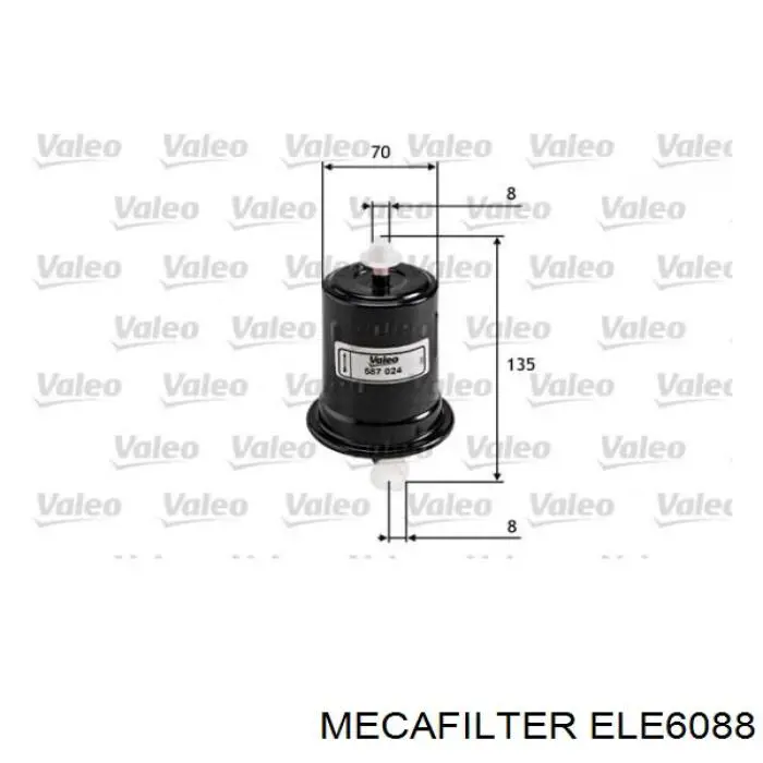 Filtro combustible ELE6088 Mecafilter