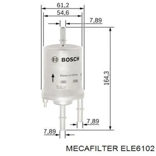 Фильтр топливный Mecafilter ELE6102