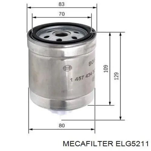 Фильтр топливный Mecafilter ELG5211