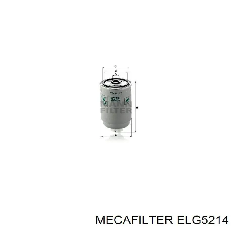 Фильтр тонкой очистки топлива Mecafilter ELG5214 цена, от 6.22 USD