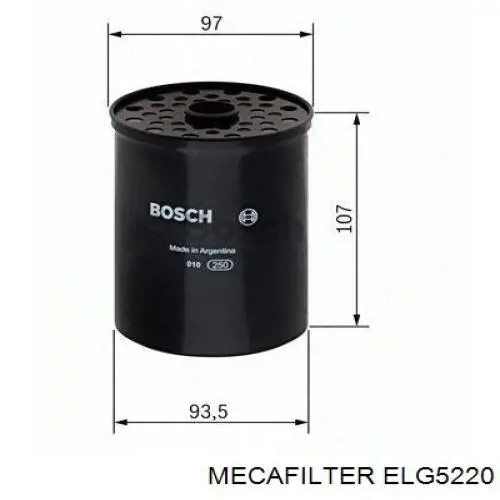 ELG5220 Mecafilter Фильтр топлива