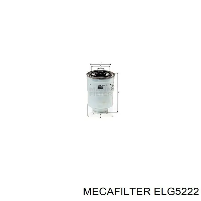 ELG5222 Mecafilter Фильтр топлива