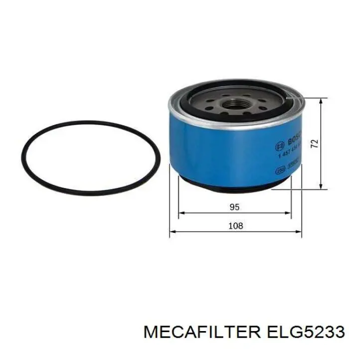 Купить ELG5233 Mecafilter Фильтр-отстойник топлива грубой очистки