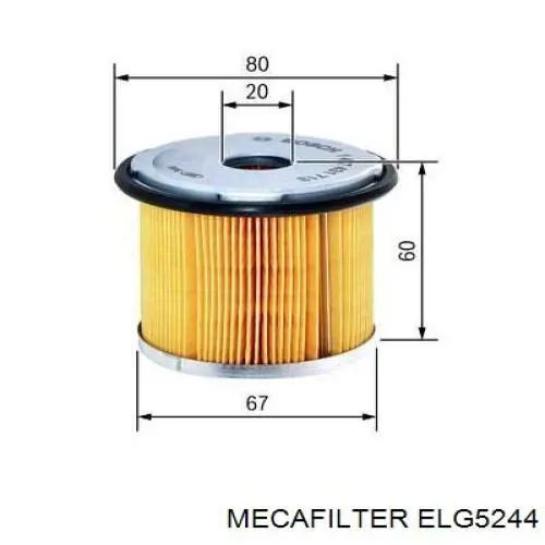 Топливный фильтр ELG5244 Mecafilter