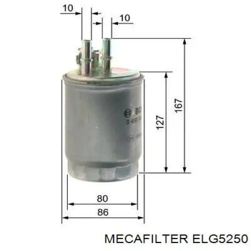 Фильтр тонкой очистки топлива Mecafilter ELG5250 цена, от 13.68 USD