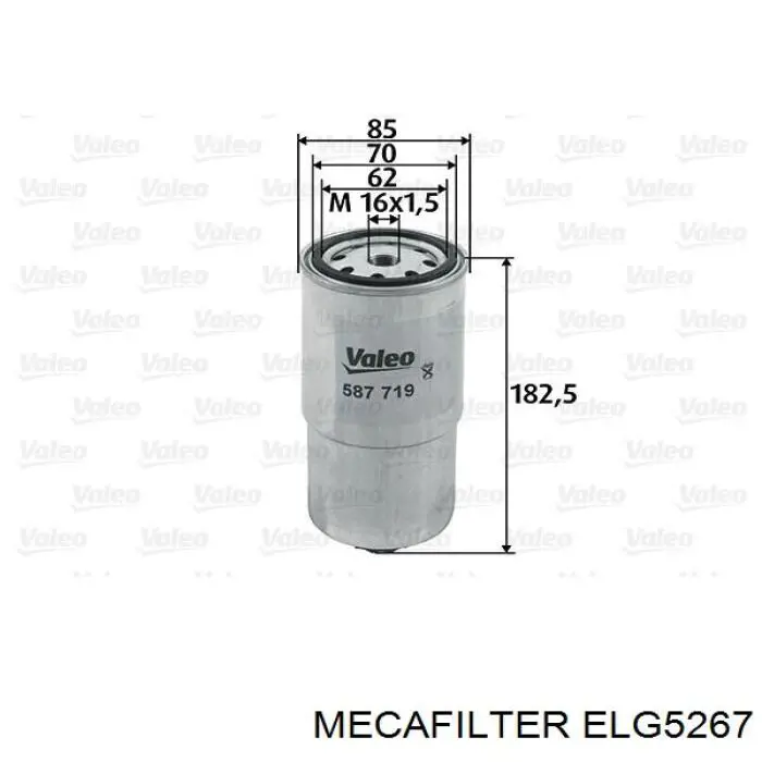 Фильтр тонкой очистки топлива Mecafilter ELG5267 цена, от 11.30 USD
