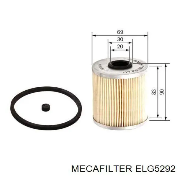 Фильтр тонкой очистки топлива Mecafilter ELG5292 цена, от 5.15 USD