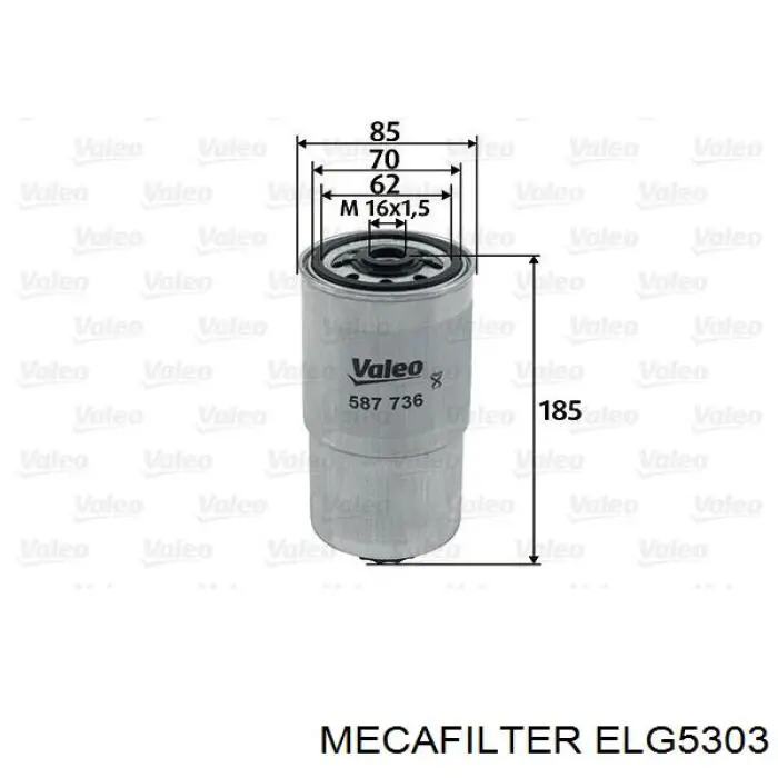 ELG5303 Mecafilter топливный фильтр
