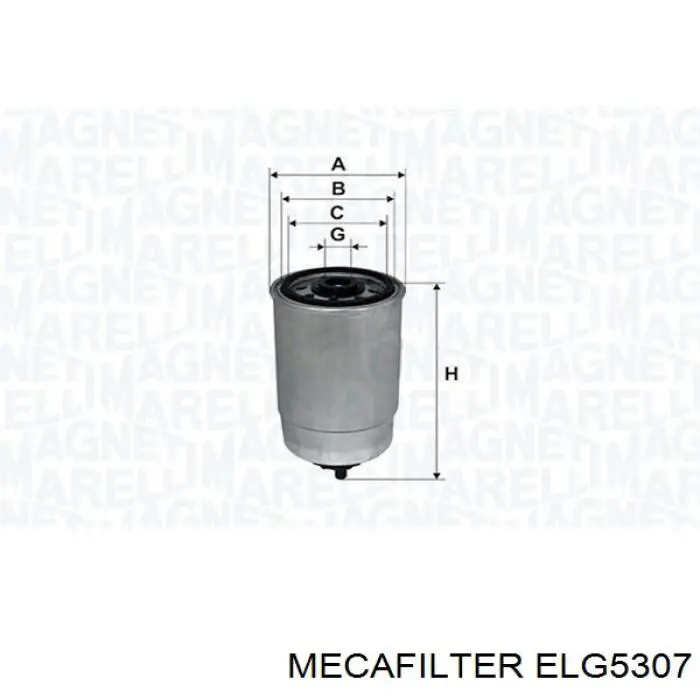 Купить ELG5307 Mecafilter Фильтр-отстойник топлива грубой очистки