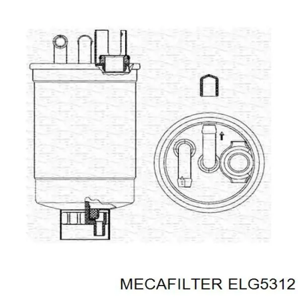 Топливный фильтр ELG5312 Mecafilter
