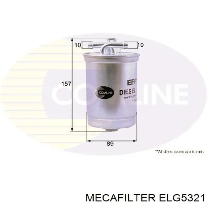 Фильтр тонкой очистки топлива Mecafilter ELG5321 цена, от 13.60 USD