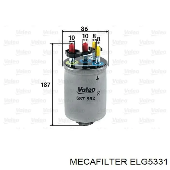 Filtro combustible ELG5331 Mecafilter
