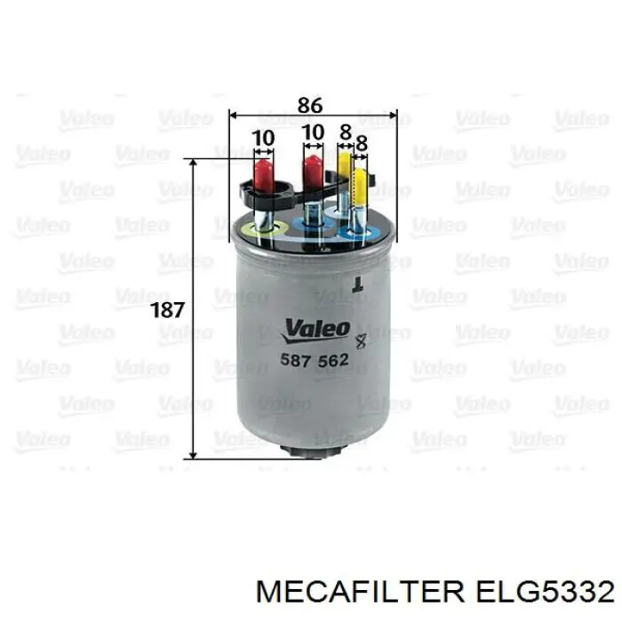 Filtro combustible ELG5332 Mecafilter