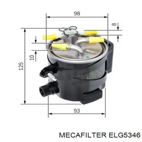 Фильтр топливный Mecafilter ELG5346