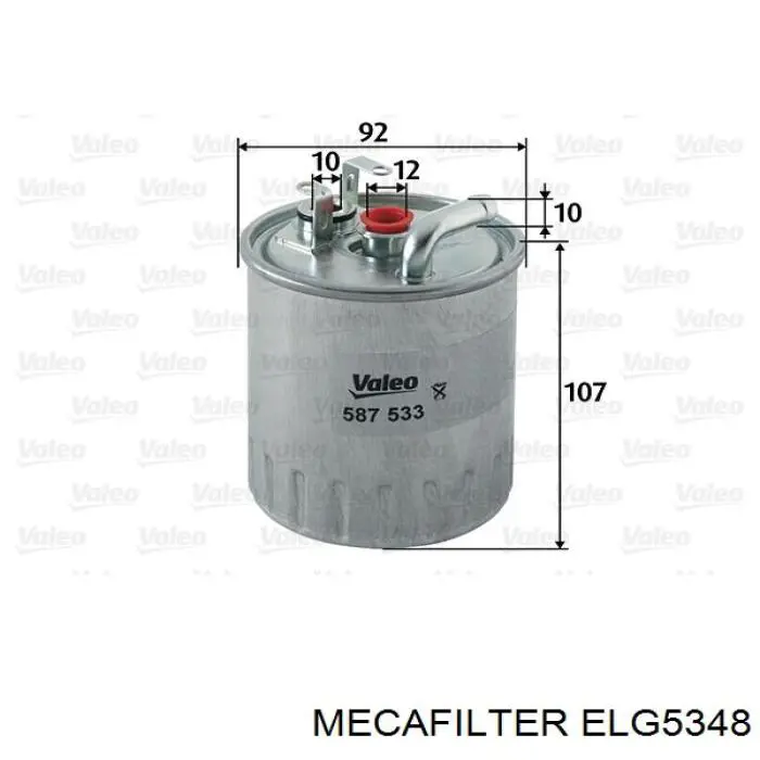 Фильтр тонкой очистки топлива Mecafilter ELG5348 цена, от 23.85 USD
