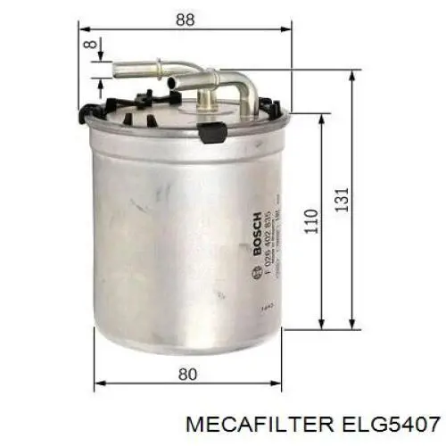 Купить ELG5407 Mecafilter Фильтр-отстойник топлива грубой очистки