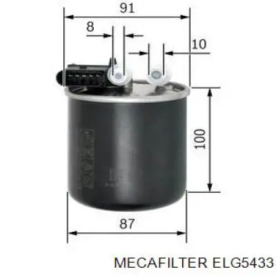 Топливный фильтр ELG5433 Mecafilter