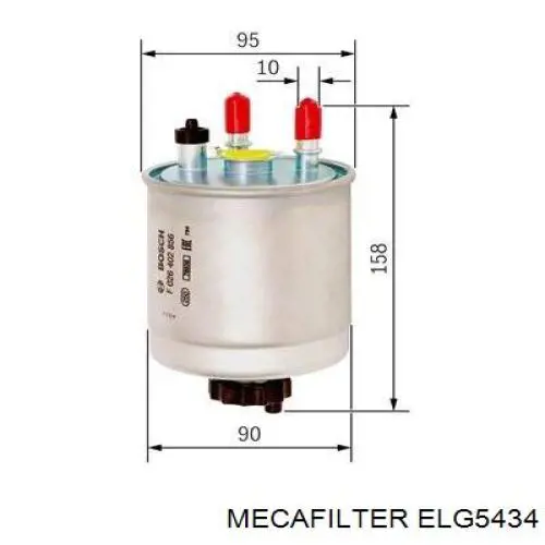 Filtro combustible ELG5434 Mecafilter