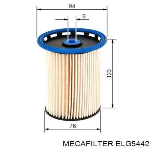 Filtro combustible ELG5442 Mecafilter