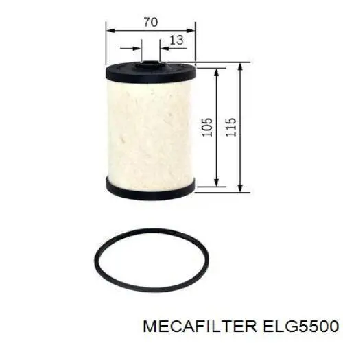 Filtro combustible ELG5500 Mecafilter