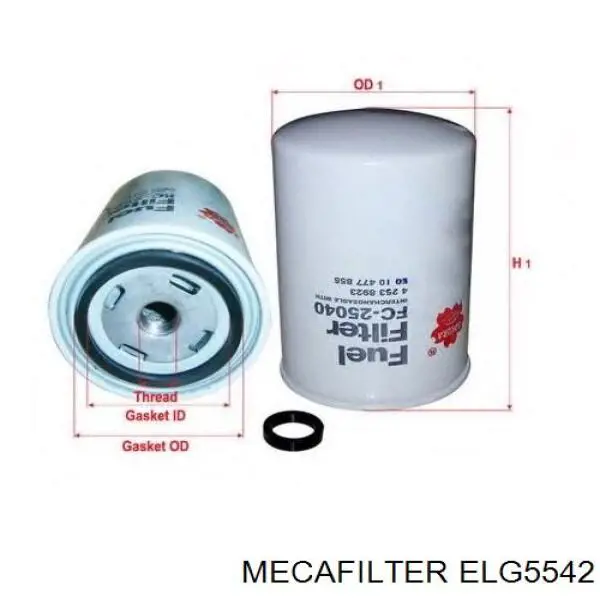 ELG5542 Mecafilter топливный фильтр