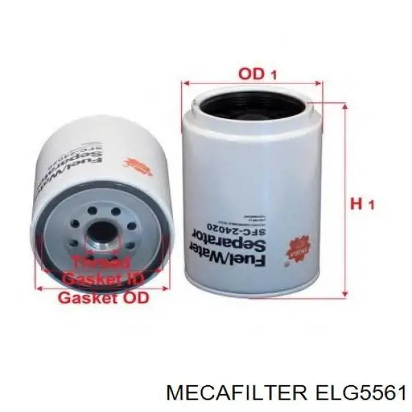 Фильтр тонкой очистки топлива Mecafilter ELG5561 цена, от 32.40 USD
