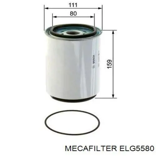 Купить ELG5580 Mecafilter Фильтр-отстойник топлива грубой очистки