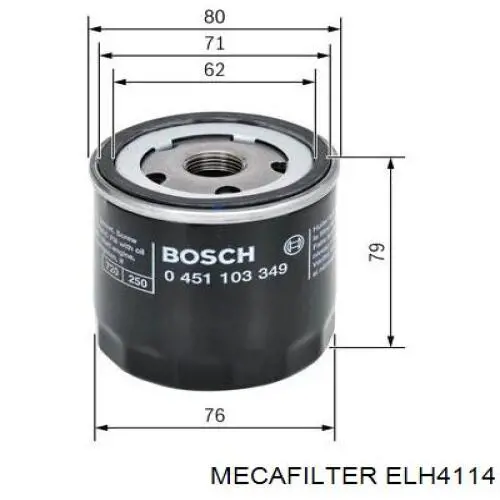 ELH4114 Mecafilter масляный фильтр