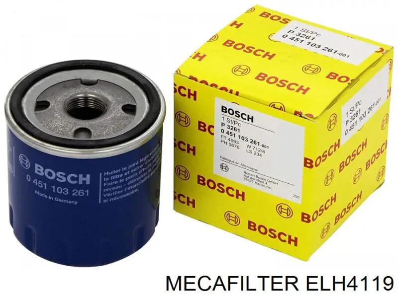 ELH4119 Mecafilter Масляный фильтр двигателя