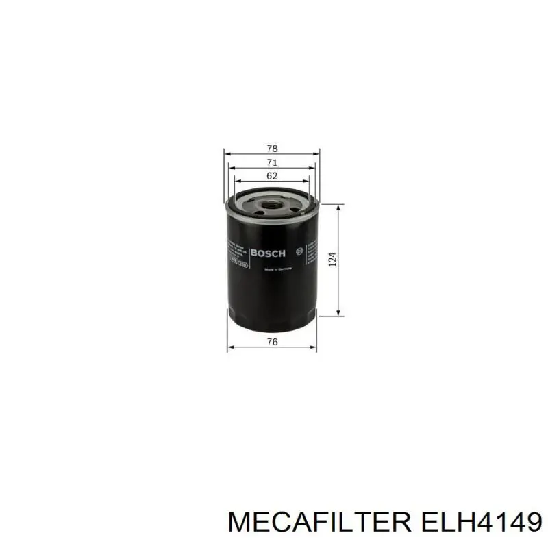 Фильтр очистки масла центробежный Mecafilter ELH4149 цена, от 6.13 USD