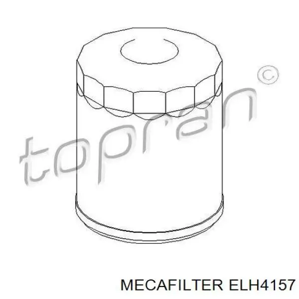 Filtro de aceite ELH4157 Mecafilter