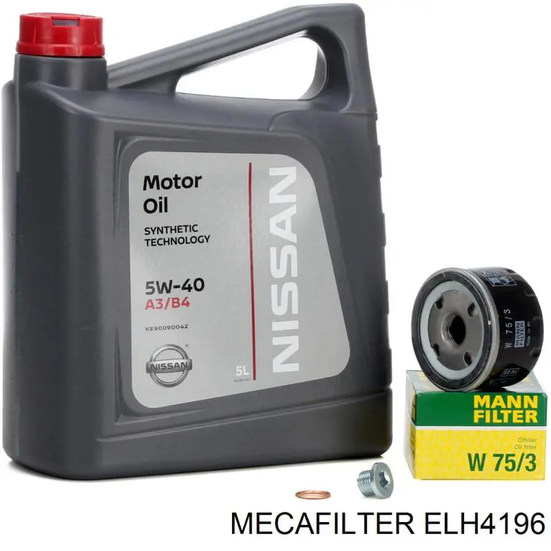 ELH4196 Mecafilter Масляный фильтр двигателя