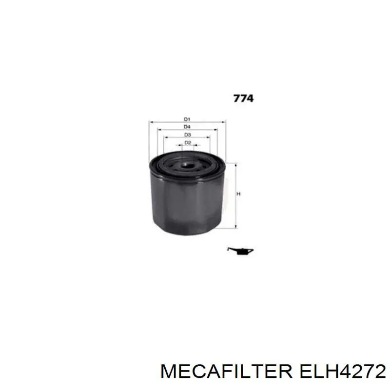 ELH4272 Mecafilter Масляный фильтр двигателя