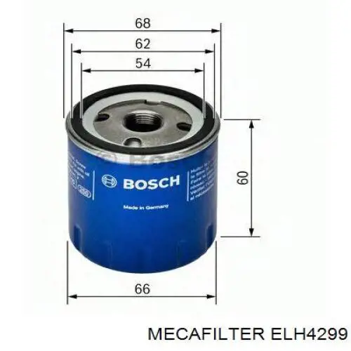 ELH4299 Mecafilter масляный фильтр