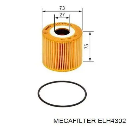 Масляный фильтр ELH4302 Mecafilter