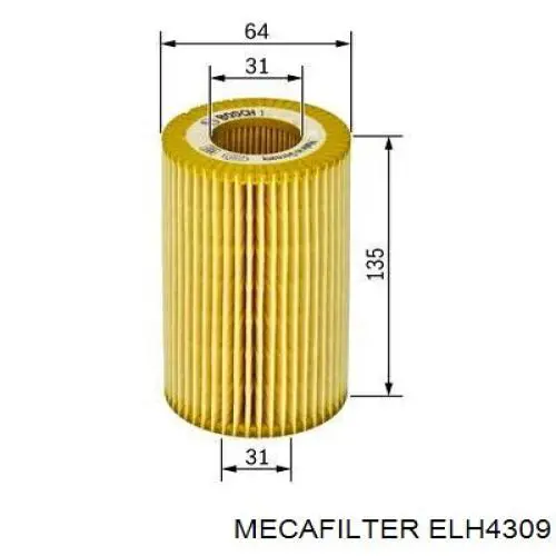 Купить ELH4309 Mecafilter Фильтр центробежный очистки масла