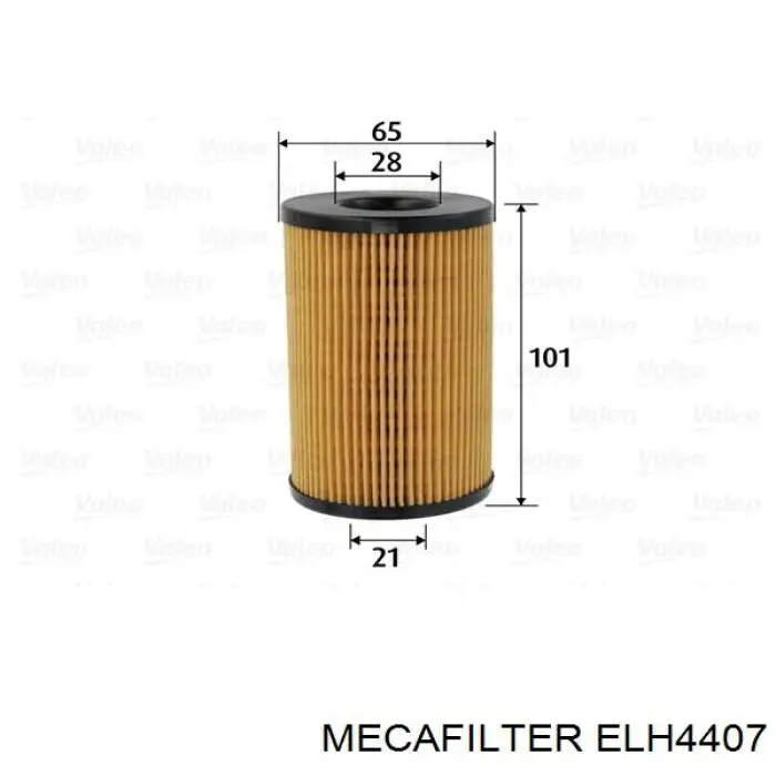 ELH4407 Mecafilter Масляный фильтр двигателя