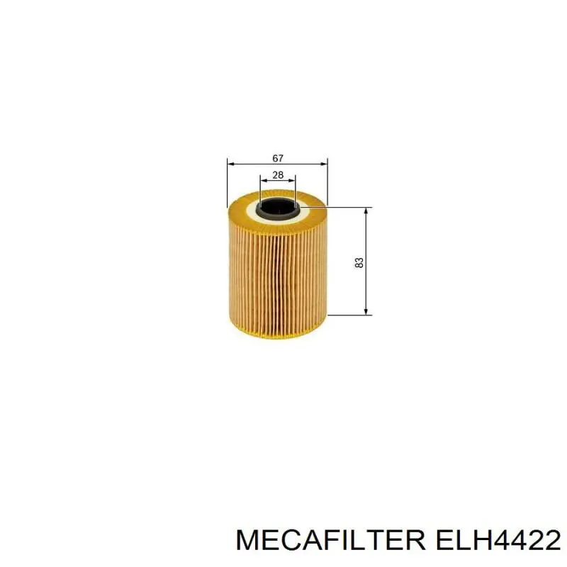 ELH4422 Mecafilter масляный фильтр