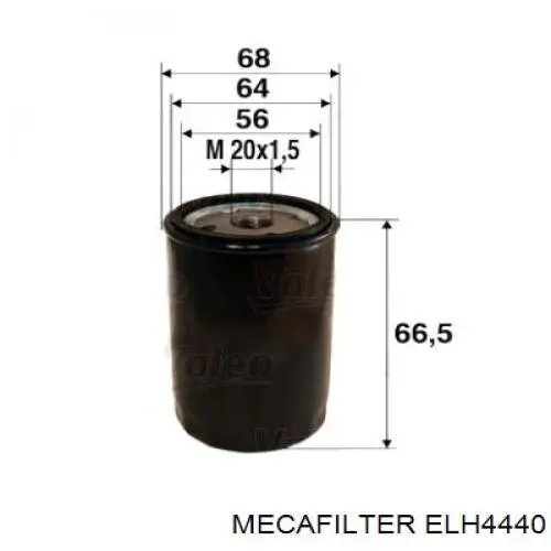 Фильтр масла Mecafilter ELH4440