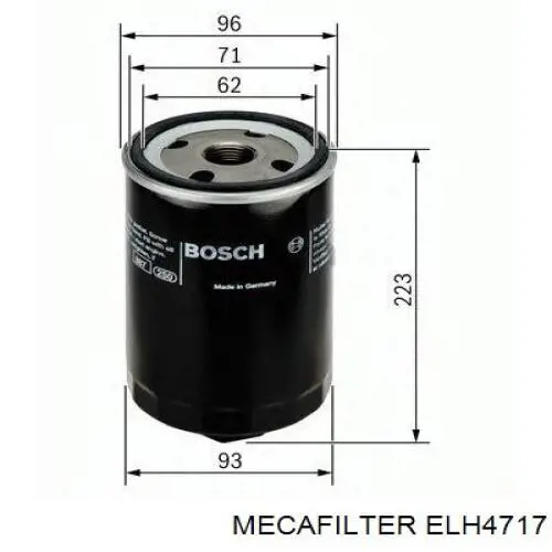 Купить ELH4717 Mecafilter Фильтр центробежный очистки масла